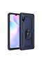 Xiaomi Redmi 9A Compatible Case Sofia Silicone Cover with Ring - Navy Blue - 2