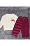 Boys' New Season 3-Count Cotton Sweatshirt with Car Design and Striped Pants Set 2-8 Years - 2