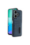 Redmi 13 4g Compatible Case Sara Leather Case with Business Card Holder - Navy Blue Bezoss - 3