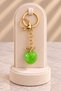 Apple Figured Bag Charm and Keychain Green