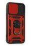 iPhone 12 Compatible Case with Lens Ring Silicone - Red Bezoss - 2