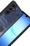 Samsung Galaxy A17 5g Compatible Leather Case with Sara Business Card Holder - Navy Blue Bezoss - 2