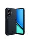 Realme Note 60 Compatible Kelvin Silicone with Business Card Holder - Black Bezoss - 3