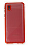 Samsung Galaxy A01 Core Compatible Case Miami Transparent Silicone - Red - 2
