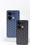 غطاء حماية من السيليكون على شكل قرص العسل متوافق مع هاتف Xiaomi Redmi Note 13 Pro 4G - أحمر - 3