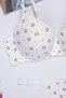 Heart Patterned Support Underwire Bra Set Adjustable Strap Women's Lingerie Set - 3