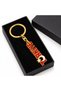 Turkey-Themed Red Gold Keychain with Moon and Star Detail – Stylish Metal Design - 2