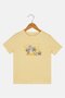 Kids Boy Graphic Print Short Sleeve Top, Yellow - 2