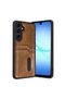 Samsung Galaxy A57 5g Compatible Leather Case with Sara Business Card Holder - Tan - 3