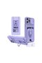 iPhone 12 Pro Max Compatible Case Zuma Silicone with Business Card Holder and Ring - Lilac Bezoss - 2