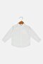 Baby Boys Plain Long Sleeve Shirt, White - 3