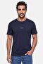 Men Crew Neck Short Sleeve Brand Logo T-Shirt, Navy