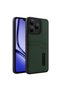 Realme Note 50 4g Compatible Case Sara Leather Case with Business Card Holder - Dark Green Bezoss - 3