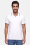Men Regular Fit Short Sleeve Plain Polo Shirt, White