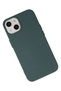 Apple iPhone 14 Plus Compatible Case with Velvet Silicone Inside - Dark Green - 3