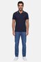 Men Regular Fit Short Sleeve Plain Polo Shirt, Navy - 2