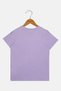 Kids Girl Short Sleeve Graphic Print Top, Lavender - 2