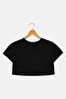 Kids Girl Plain Short Sleeve Top, Black - 3