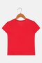 Toddlers Girl Graphic Print Short Sleeve Top, Red - 3