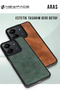 Samsung Galaxy A26 Compatible Case Aras Leather Cover - Dark Green - 3
