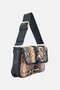 Women Snake Print Shoulder Bag, Multicolor - 3