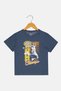 Kids Boy Graphic Print Short Sleeve T-Shirts, Dark Grey - 3