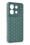 Xiaomi Redmi Note 13 Pro 5g Compatible Case Honeycomb Silicone Cover - Dark Green - 3