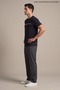 Men's Text Printed Flexible Black Loose T-Shirt - 4