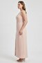 Women Plain Casual Midi Dress, Dusty Pink - 3