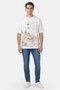 Zoox Men Crew Neck Short Sleeve Graphic Print T-Shirt, White - 2