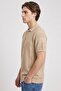 Men Relaxed Fit Textured Short Sleeve Shirt, Tan - 3