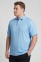 Men Athletic Fit Short Sleeve Golf Polo Shirt, Sky Blue - 3