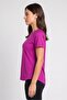 Women Fitted Fit Short Sleeves Training Top, Purple - 3