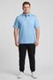 Men Athletic Fit Short Sleeve Golf Polo Shirt, Sky Blue - 2