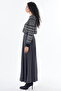 Knitted Skirt with Stitch Detail Anthracite - 3