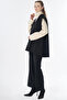 Gold Buttoned Top Double Suit Black - 3
