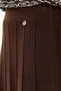 Knitted Skirt with Stitch Detail Dark Brown - 7