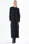 Accessory Buttoned Knitwear Dress Black - 2