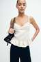 Denim peplum top
