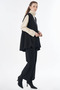 Gold Buttoned Top Double Suit Black - 5
