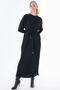 Accessory Buttoned Knitwear Dress Black
