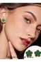 Women's 3pcs Jewelry Set Four Leaf Clover Necklace Earring Bracelet Set 18K Gold Plated Double-sided Lucky Jewelry Set as Gift for Women & Ladies - 5