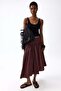 Asymmetric midi skirt