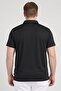 Men Sportswear Fit Short Sleeve Outdoor Polo Shirt, Black - 4