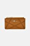 Women Brand Logo Coin Wallet, Tan - 3