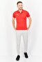 Men Sportswear Fit Short Sleeves Polo Shirt, Red - 3