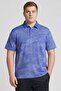 Men Loose Fit Short Sleeves Camouflage Golf Polo Shirt, Blue