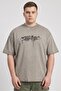 Men Crew Neck Graphic Short Sleeve T-Shirt, Grey
