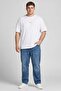 Men Crew Neck Short Sleeve Brand Logo T-Shirt, White - 2