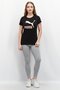 Women Sportswear Fit Short Sleeve Brand Logo Training T-Shirt, Black - 2